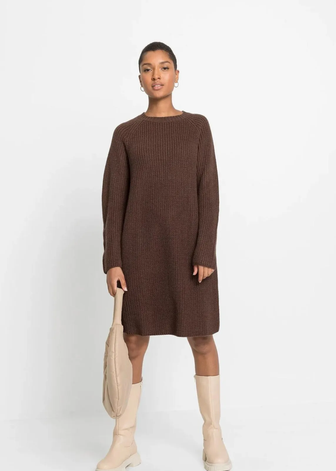 bonprix Bekleidung·Umstandsmode|Strickmode^Strickkleid braun