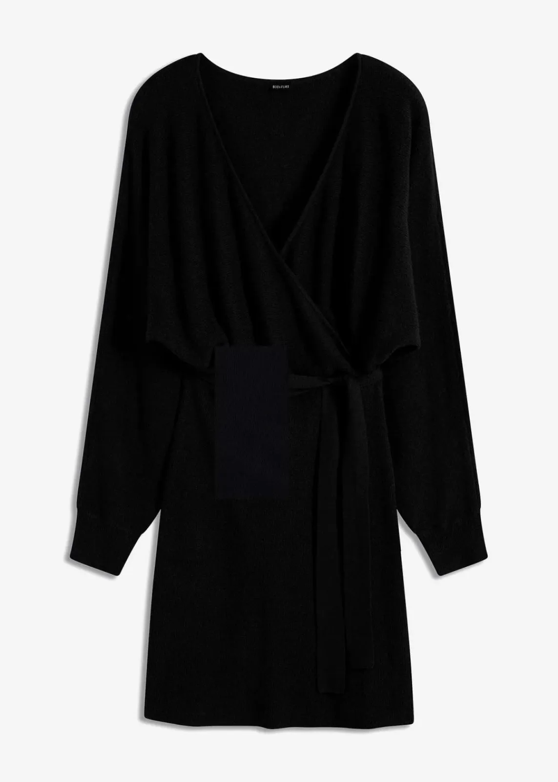 bonprix Bekleidung·Pullover & Strickjacken|Nachhaltigere Materialien^Strickkleid aus Viskose-Mix schwarz