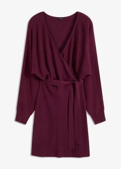 bonprix Nachhaltigere Materialien|Bekleidung·Pullover & Strickjacken^Strickkleid aus Viskose-Mix aubergine