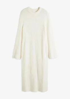 bonprix Bekleidung·Umstandsmode|Bekleidung·Pullover & Strickjacken^Strickkleid aus Bouclé wollweiß