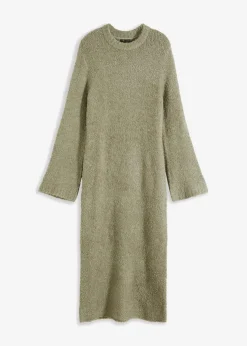 bonprix Kleider|Strickmode^Strickkleid aus Bouclé seegras