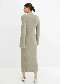 bonprix Kleider|Strickmode^Strickkleid aus Bouclé seegras