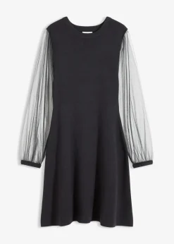 bonprix Bekleidung·Umstandsmode|Bekleidung·Pullover & Strickjacken^Strickkleid aus fließendem Viskose-mix schwarz