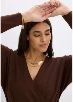 bonprix Bekleidung·Umstandsmode|Bekleidung·Pullover & Strickjacken^Strickkleid aus fließendem Viskose-Mix braun