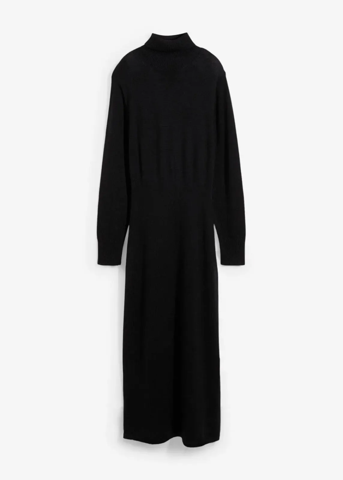 bonprix Kleider|Strickmode^Strickkleid aus Merinowolle schwarz
