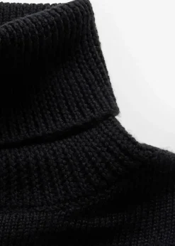 bonprix Kleider|Strickmode^Strickkleid aus Merinowolle schwarz