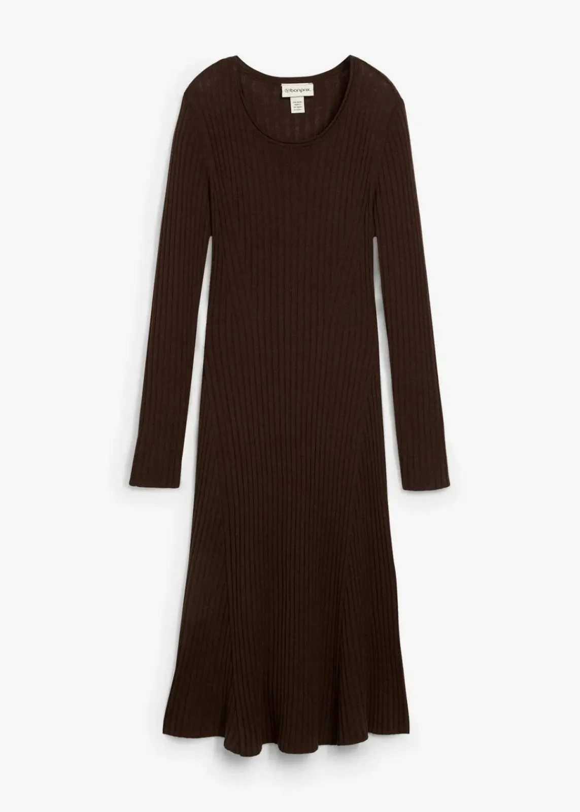 bonprix Kleider|Strickmode^Strickkleid aus Merinowolle dunkelbraun