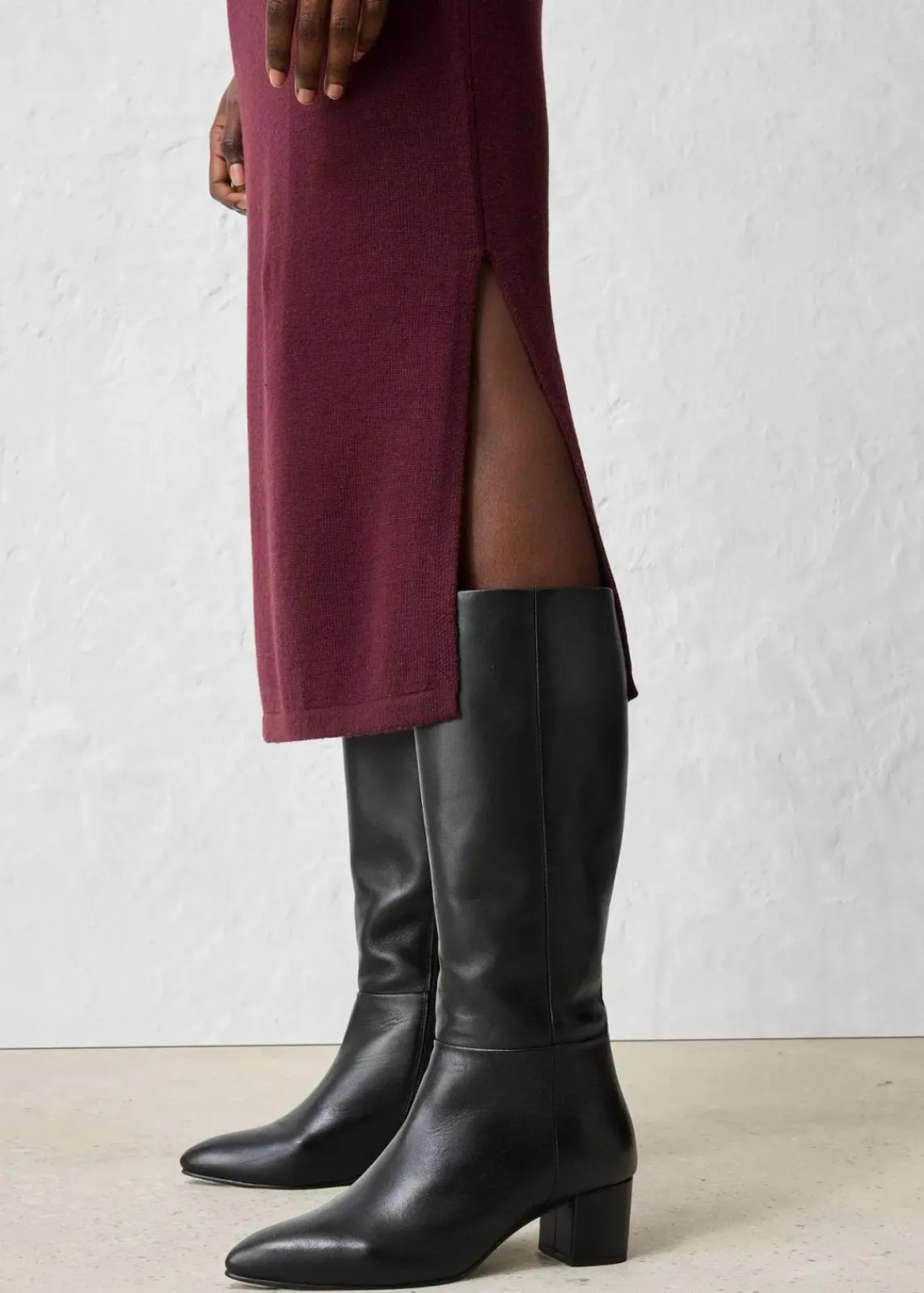 bonprix Bekleidung·Umstandsmode|Bekleidung·Pullover & Strickjacken^Strickkleid aus Merinowolle weinrot