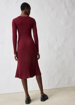 bonprix Bekleidung·Umstandsmode|Bekleidung·Pullover & Strickjacken^Strickkleid aus Merinowolle ahornrot