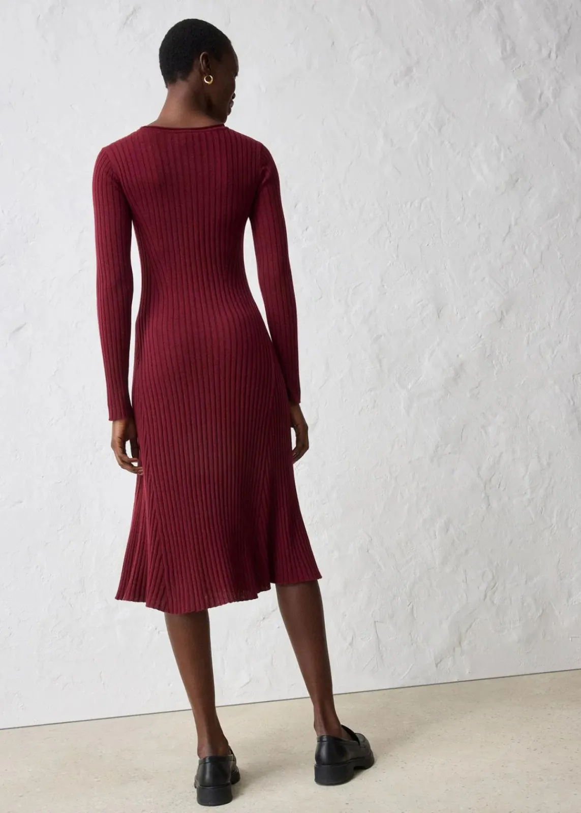 bonprix Bekleidung·Umstandsmode|Bekleidung·Pullover & Strickjacken^Strickkleid aus Merinowolle ahornrot
