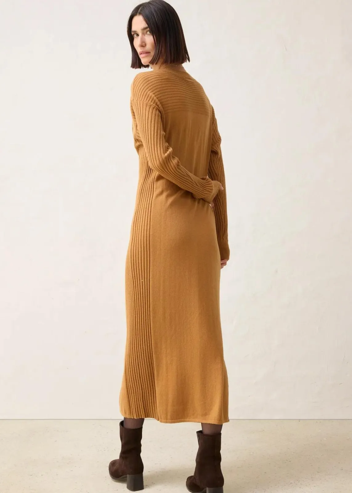 bonprix Bekleidung·Umstandsmode|Strickmode^Strickkleid aus Merinowolle haselnuss