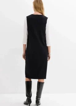bonprix Bekleidung·Umstandsmode|Strickmode^Strickkleid aus reiner Baumwolle schwarz