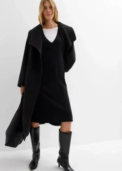 bonprix Bekleidung·Umstandsmode|Strickmode^Strickkleid aus reiner Baumwolle schwarz