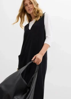 bonprix Bekleidung·Umstandsmode|Strickmode^Strickkleid aus reiner Baumwolle schwarz