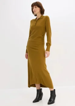bonprix Bekleidung·Umstandsmode|Bekleidung·Pullover & Strickjacken^Strickkleid aus softem Viskose-Mix mistelgrün