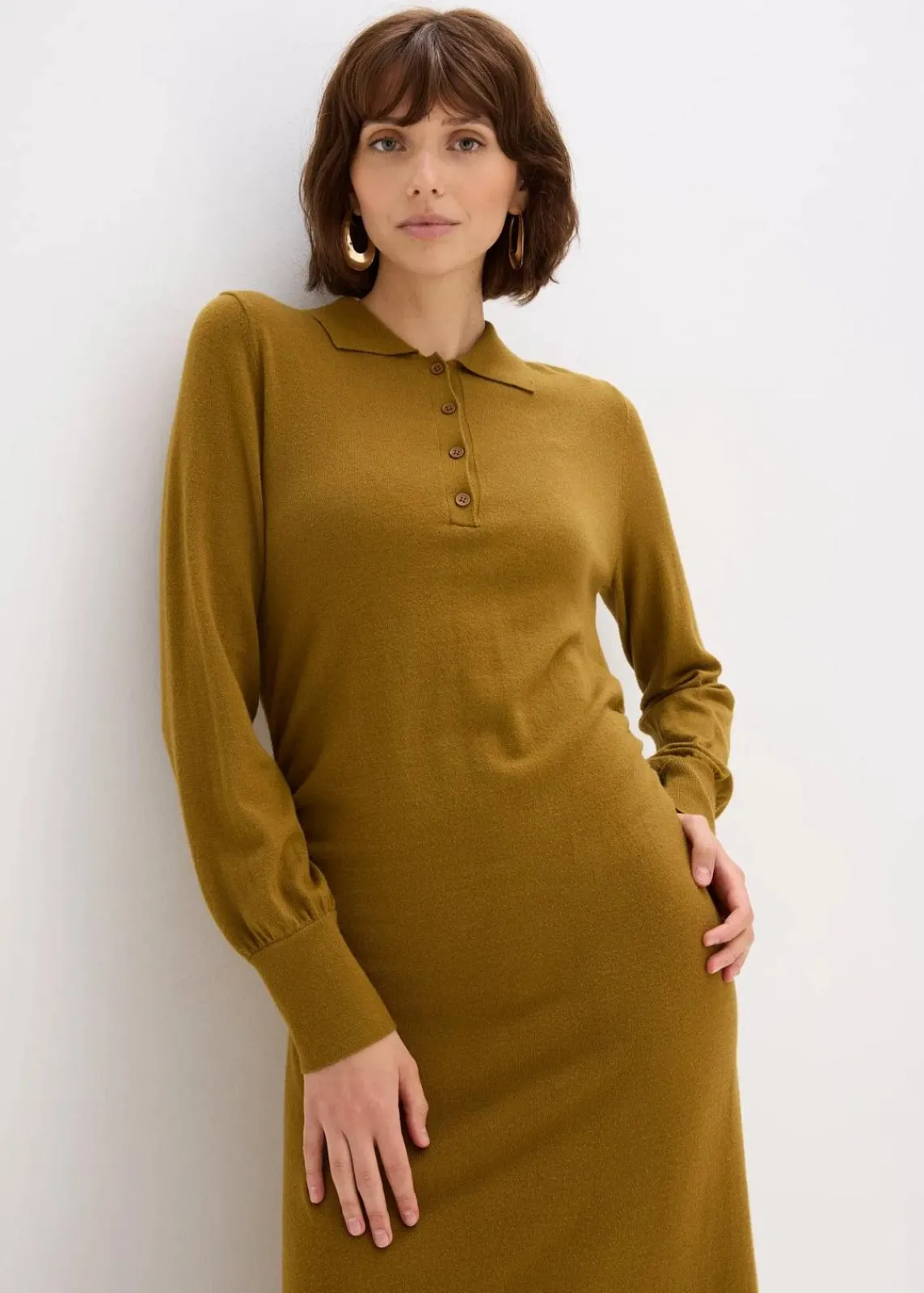 bonprix Bekleidung·Umstandsmode|Bekleidung·Pullover & Strickjacken^Strickkleid aus softem Viskose-Mix mistelgrün