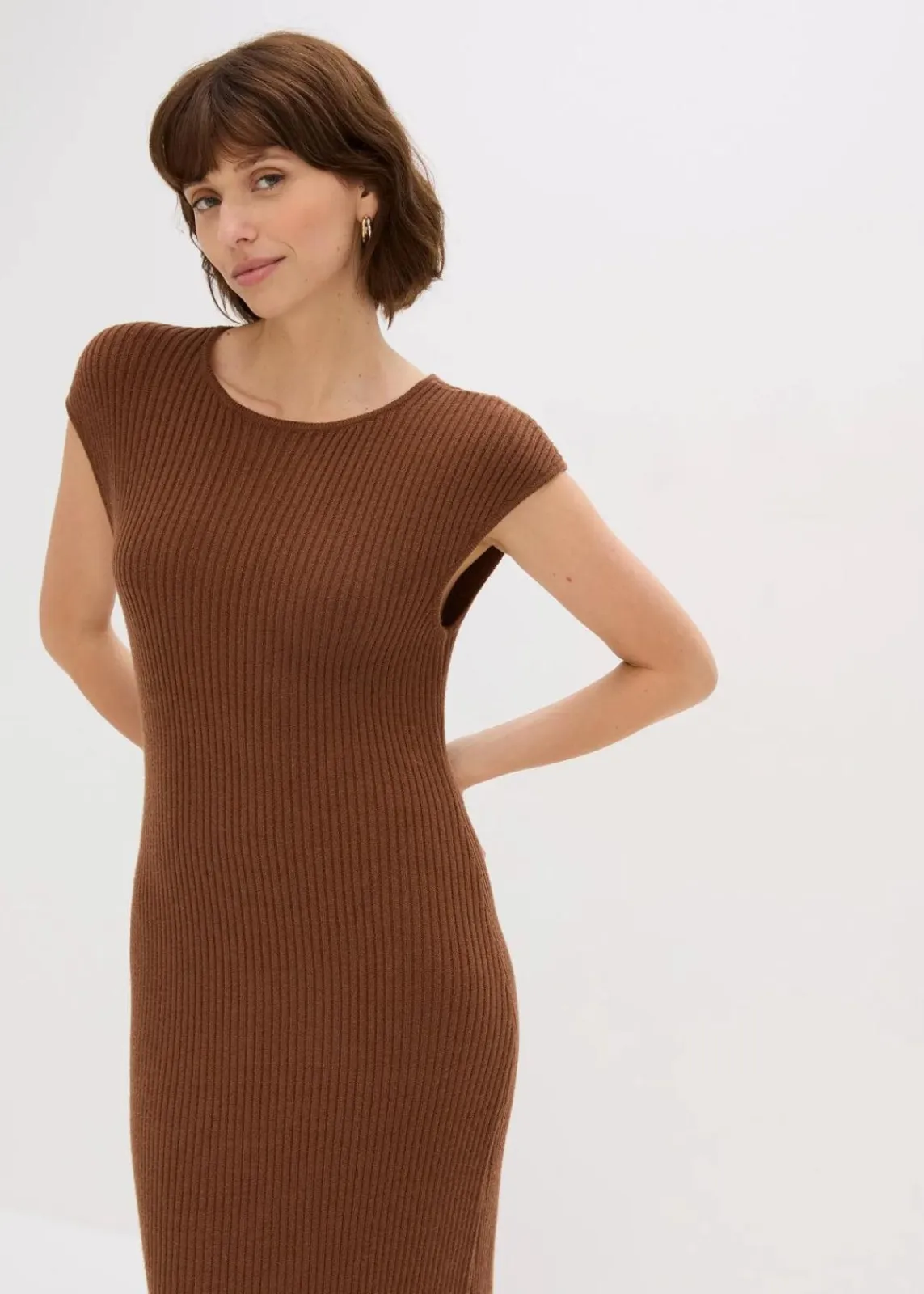 bonprix Bekleidung·Umstandsmode|Bekleidung·Pullover & Strickjacken^Strickkleid aus softem Viskose-Mix pimentbraun