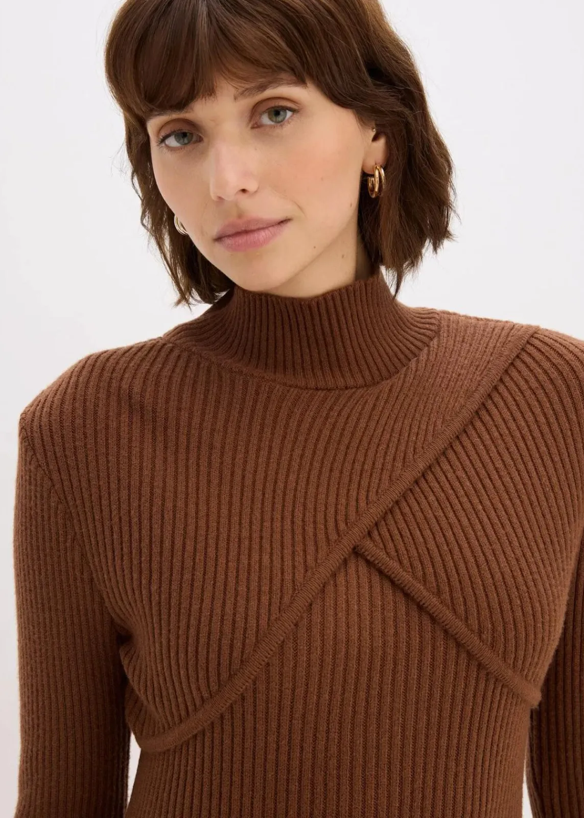bonprix Bekleidung·Umstandsmode|Bekleidung·Pullover & Strickjacken^Strickkleid aus softem Viskose-Mix pimentbraun