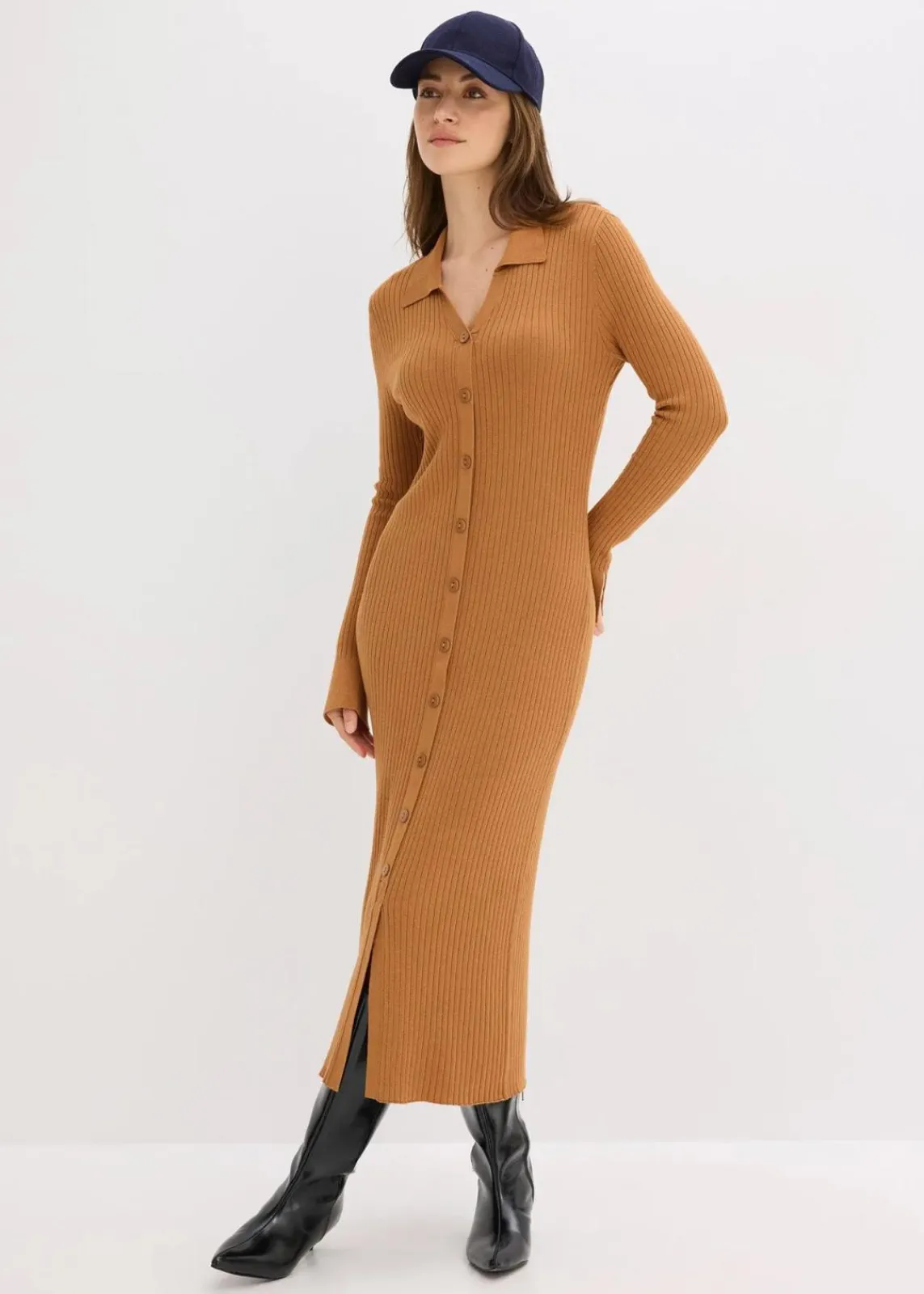 bonprix Bekleidung·Umstandsmode|Strickmode^Strickkleid aus softem Viskose-Mix haselnuss