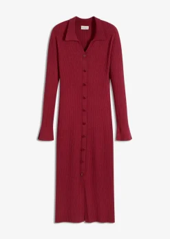 bonprix Bekleidung·Umstandsmode|Strickmode^Strickkleid aus softem Viskose-Mix pflaumenrot