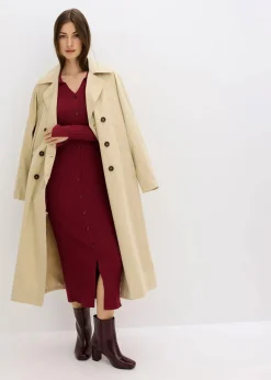 bonprix Bekleidung·Umstandsmode|Strickmode^Strickkleid aus softem Viskose-Mix pflaumenrot
