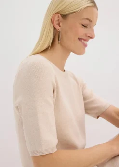 bonprix Bekleidung·Umstandsmode|Bekleidung·Pullover & Strickjacken^Strickkleid aus softem Viskose-Mix kieselbeige meliert