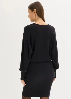bonprix Bekleidung·Umstandsmode|Bekleidung·Pullover & Strickjacken^Strickkleid aus softem Viskose-Mix schwarz
