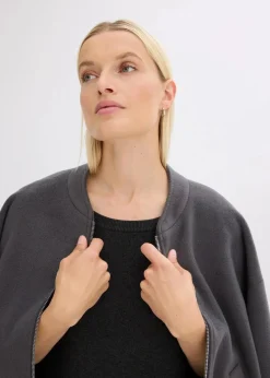 bonprix Kleider|Strickmode^Strickkleid aus softem Viskose-Mix anthrazit meliert