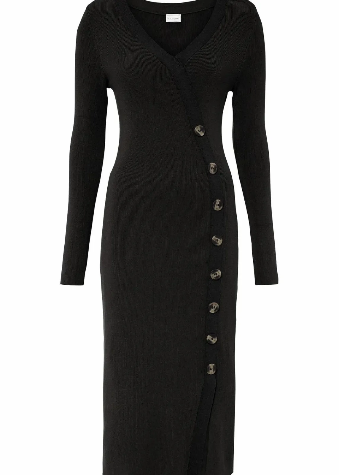 bonprix Bekleidung·Umstandsmode|Bekleidung·Pullover & Strickjacken^Strickkleid aus Viskose-Mix schwarz