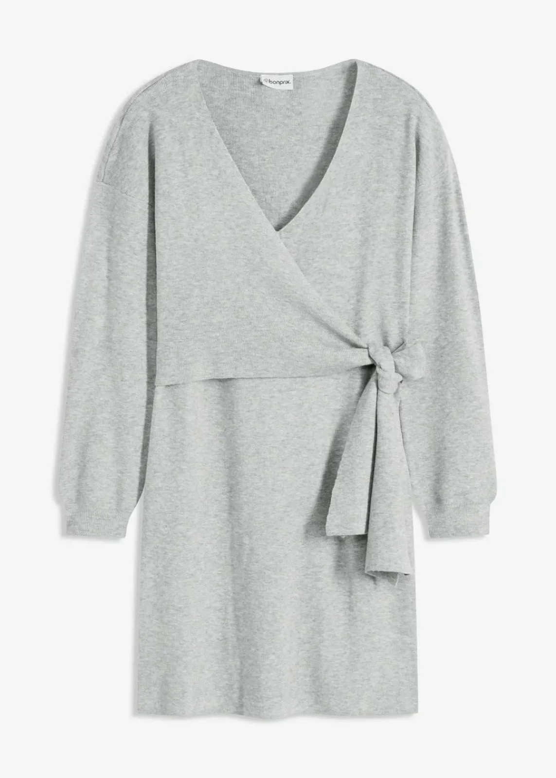 bonprix Bekleidung·Umstandsmode|Bekleidung·Pullover & Strickjacken^Strickkleid aus Viskose-Mix hellgrau meliert