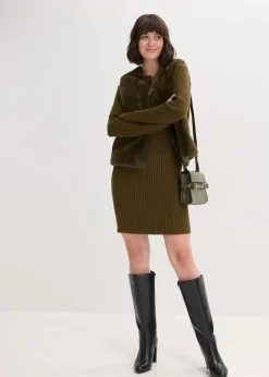 bonprix Bekleidung·Umstandsmode|Bekleidung·Pullover & Strickjacken^Strickkleid aus Viskose-Mix erdoliv