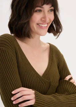 bonprix Bekleidung·Umstandsmode|Bekleidung·Pullover & Strickjacken^Strickkleid aus Viskose-Mix erdoliv