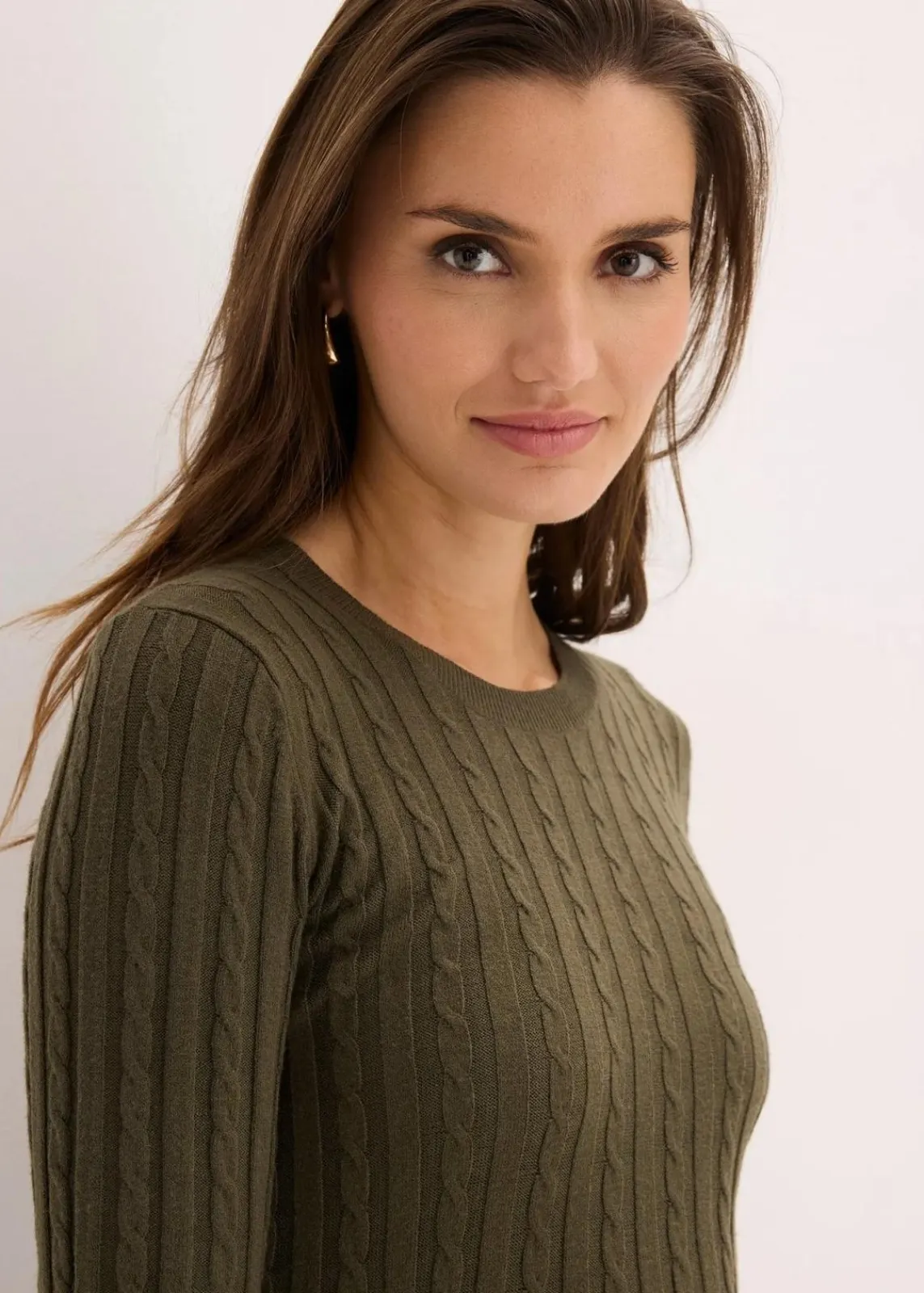 bonprix Bekleidung·Umstandsmode|Strickmode^Strickkleid aus Viskose-Mix khakibraun meliert