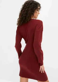 bonprix Bekleidung·Umstandsmode|Bekleidung·Pullover & Strickjacken^Strickkleid aus Viskose-Mix kastanienrot