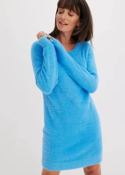 bonprix Bekleidung·Umstandsmode|Bekleidung·Pullover & Strickjacken^Strickkleid aus Viskose-Mix brilliantblau