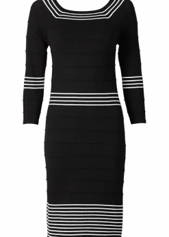 bonprix Bekleidung·Umstandsmode|Bekleidung·Pullover & Strickjacken^Strickkleid aus weichem Viskose-Mix schwarz/weiß quer gestreift