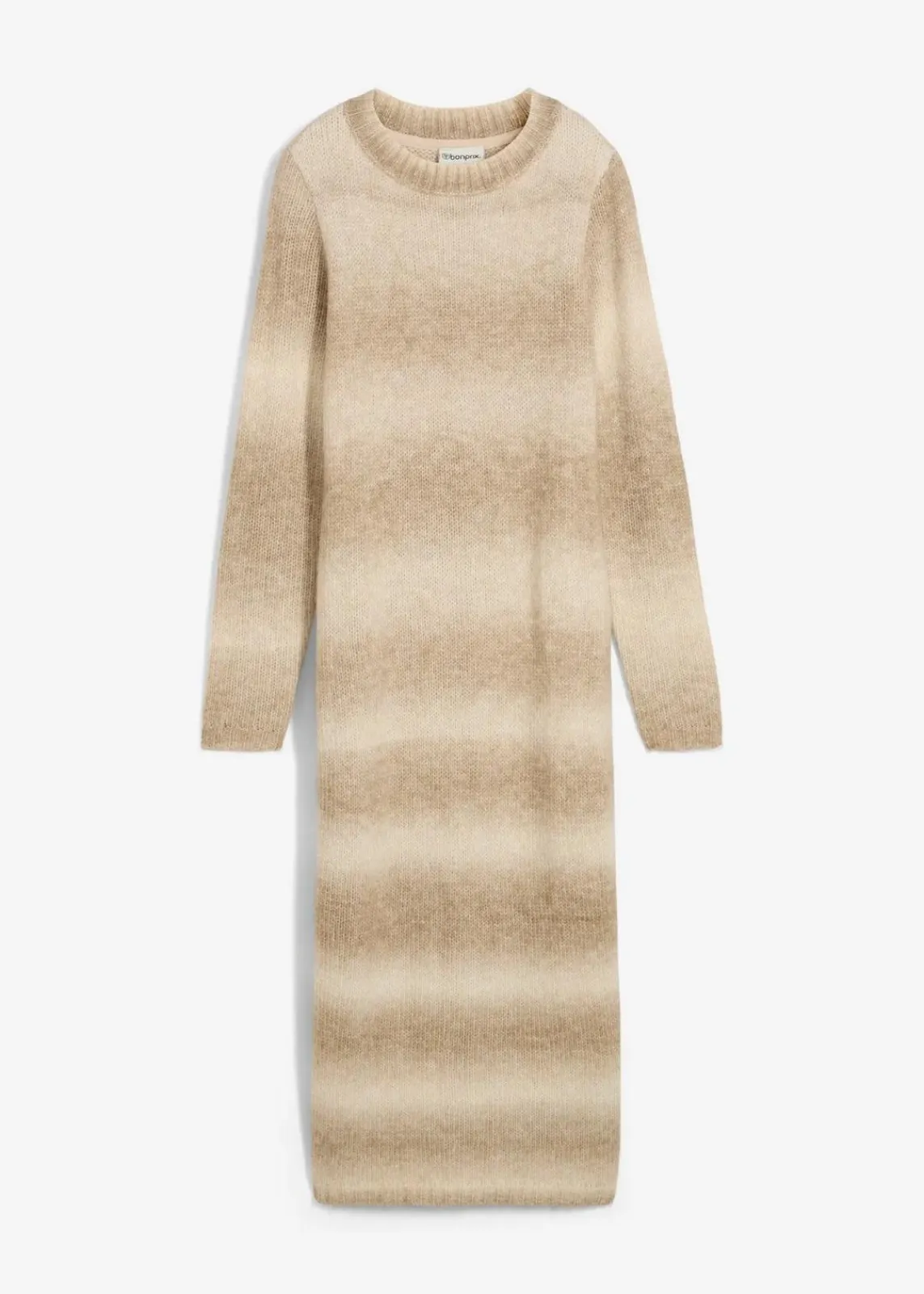 bonprix Bekleidung·Umstandsmode|Bekleidung·Pullover & Strickjacken^Strickkleid aus weichem Woll-Mix kieselbeige/graubraun