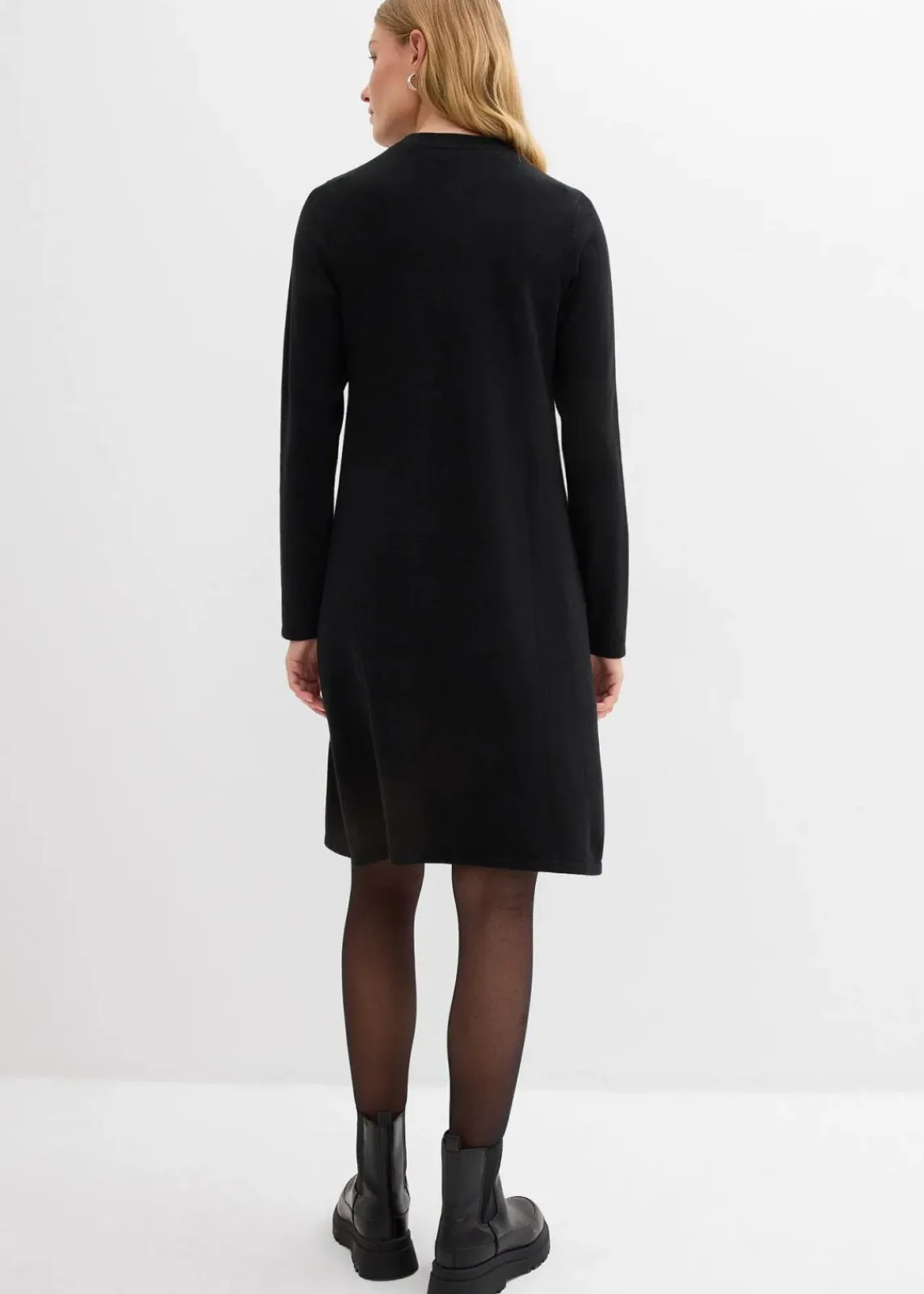 bonprix Bekleidung·Umstandsmode|Strickmode^Strickkleid in A-Linie schwarz