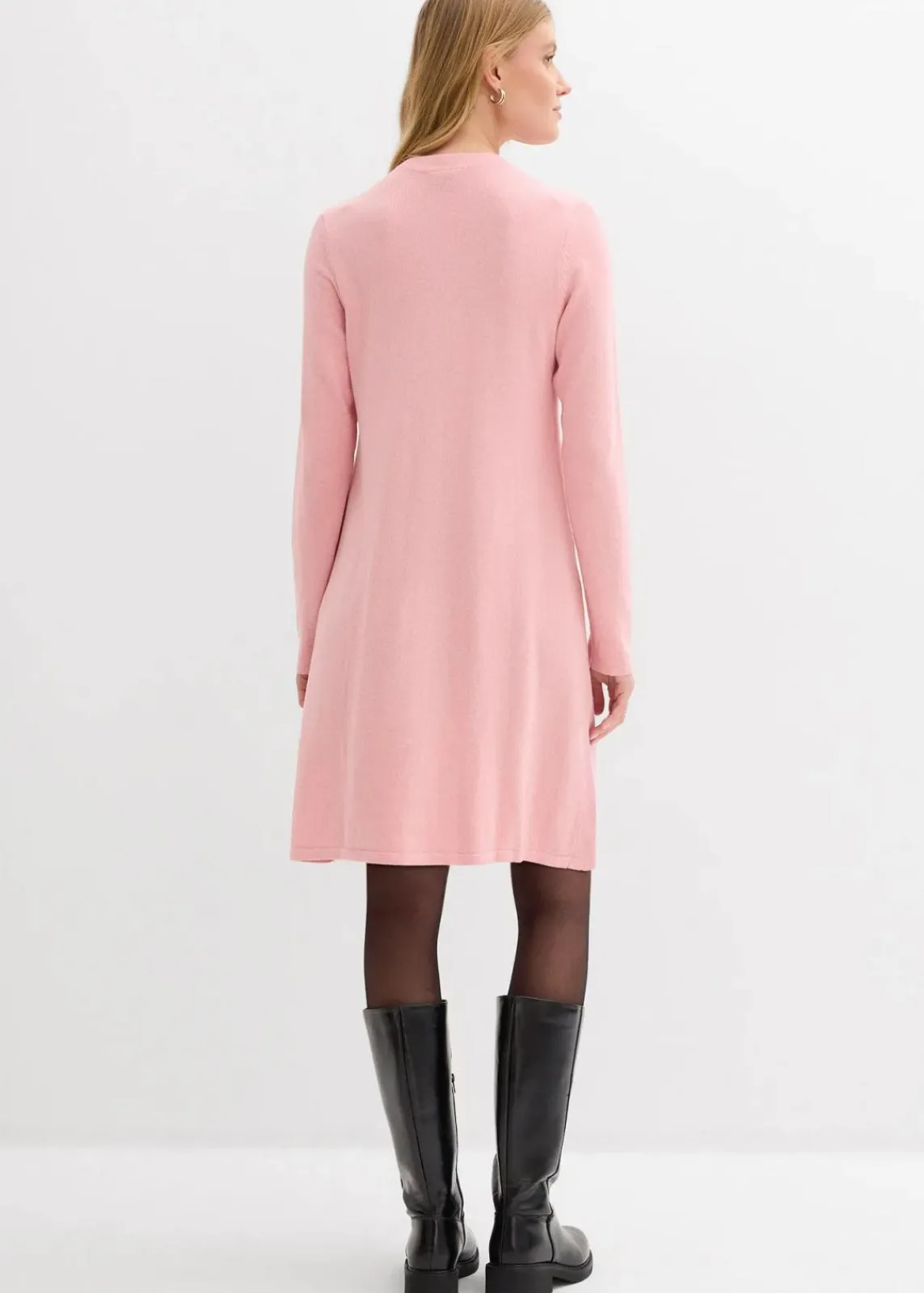 bonprix Bekleidung·Umstandsmode|Strickmode^Strickkleid in A-Linie aschrosa meliert