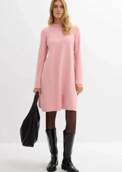 bonprix Bekleidung·Umstandsmode|Strickmode^Strickkleid in A-Linie aschrosa meliert