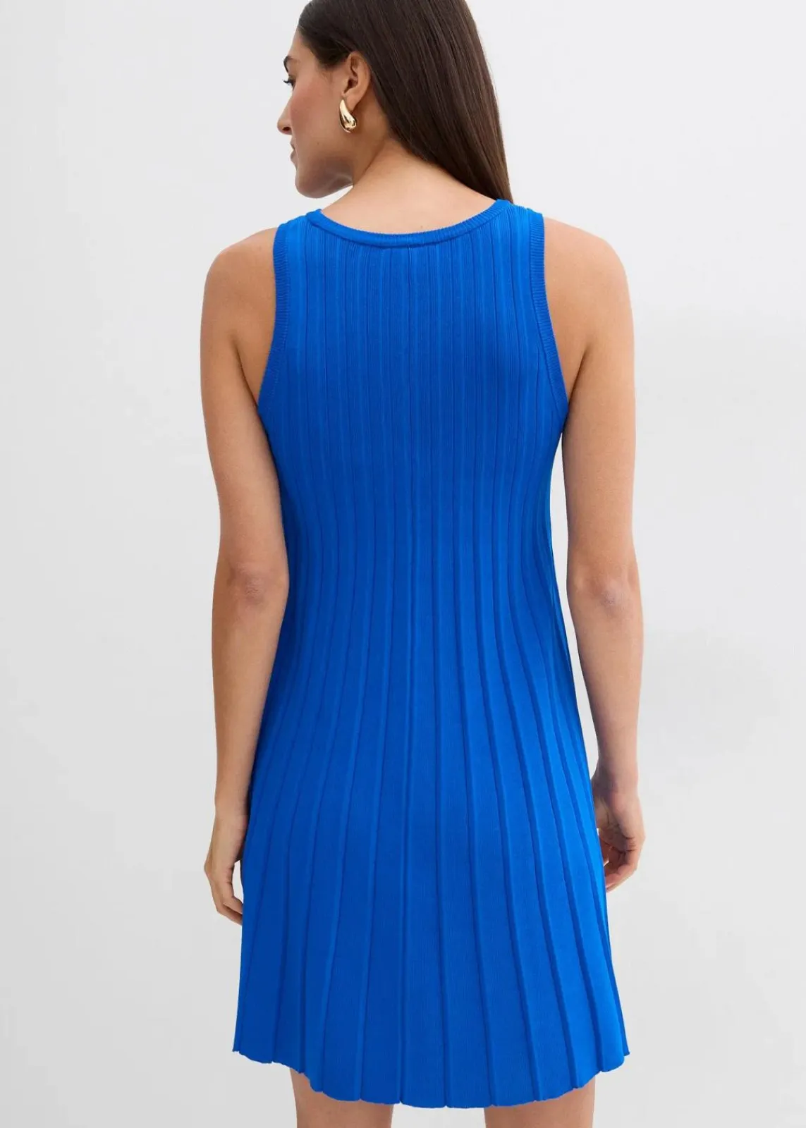 bonprix Strickmode|Kleider^Strickkleid in A-Linie aus Viskose-Mix azurblau