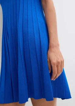 bonprix Strickmode|Kleider^Strickkleid in A-Linie aus Viskose-Mix azurblau