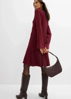 bonprix Bekleidung·Umstandsmode|Strickmode^Strickkleid in A-Linie aus Viskose-Mix ahornrot