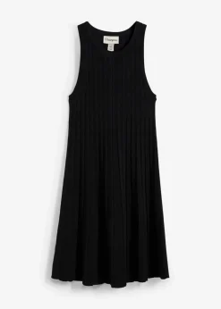 bonprix Kleider|Strickmode^Strickkleid in A-Linie aus Viskose-Mix schwarz