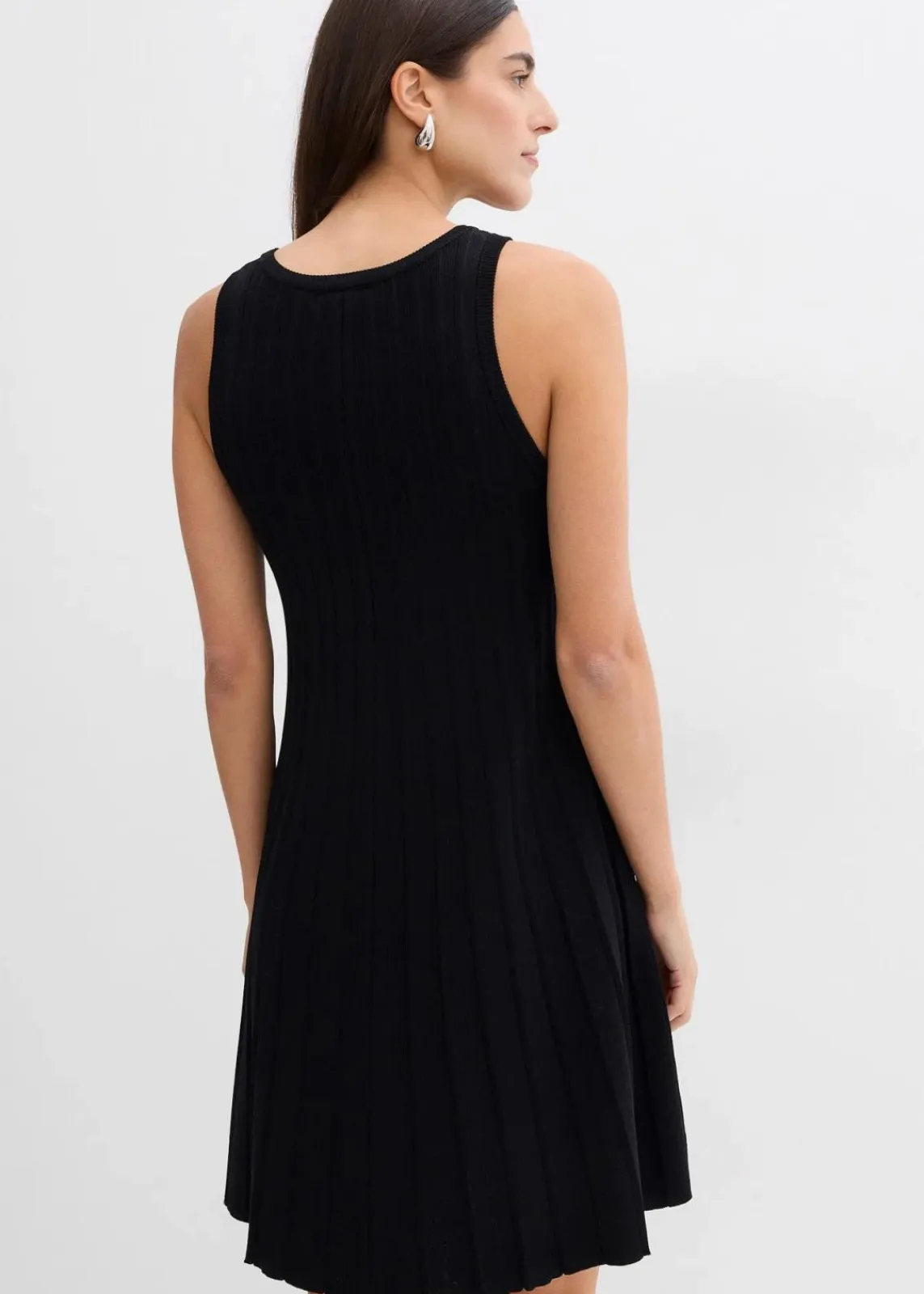 bonprix Kleider|Strickmode^Strickkleid in A-Linie aus Viskose-Mix schwarz