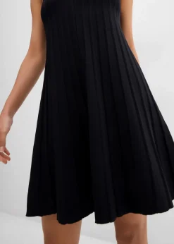 bonprix Kleider|Strickmode^Strickkleid in A-Linie aus Viskose-Mix schwarz