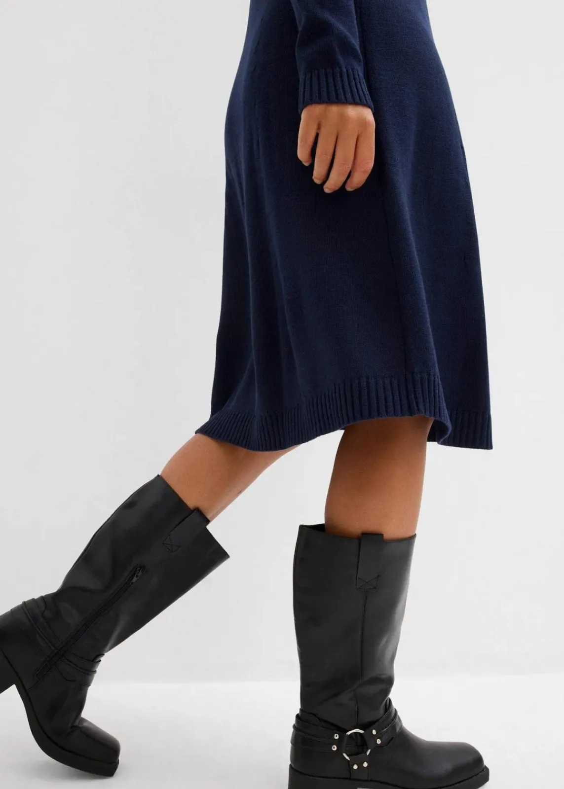 bonprix Bekleidung·Umstandsmode|Bekleidung·Röcke^Strickkleid in ausgestellter Form dunkelblau