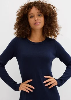 bonprix Bekleidung·Umstandsmode|Bekleidung·Röcke^Strickkleid in ausgestellter Form dunkelblau
