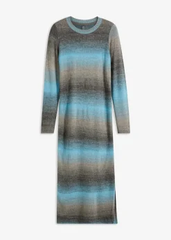 bonprix Bekleidung·Umstandsmode|Bekleidung·Pullover & Strickjacken^Strickkleid mit Farbverlauf alpenblau/hellgrau meliert/grau/rauchgrau/anthrazit