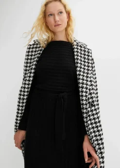 bonprix Kleider^Strickkleid mit Gürtel (2-tlg.Set) schwarz